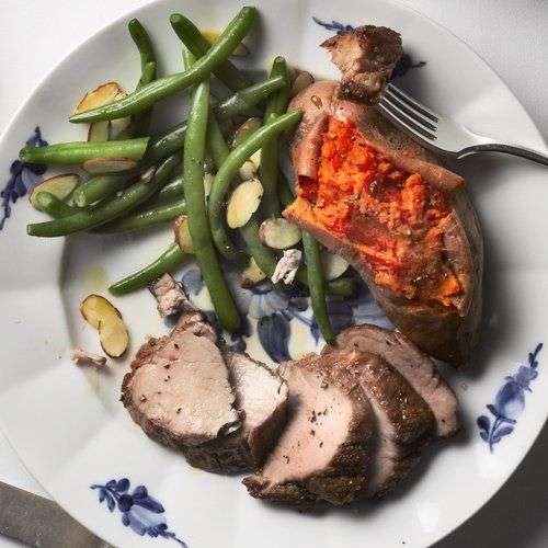 21. Carne de porco com legumes