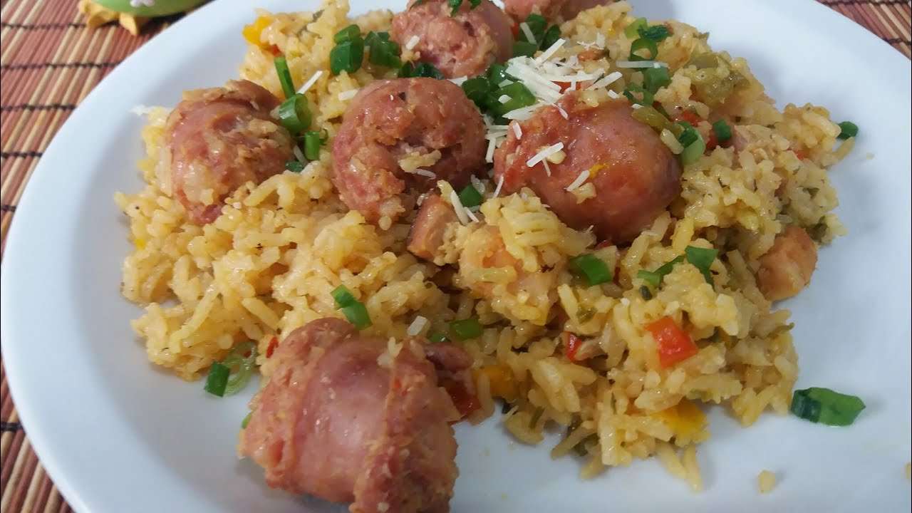 Arroz com Linguiça Toscana deliciosa para Almoço