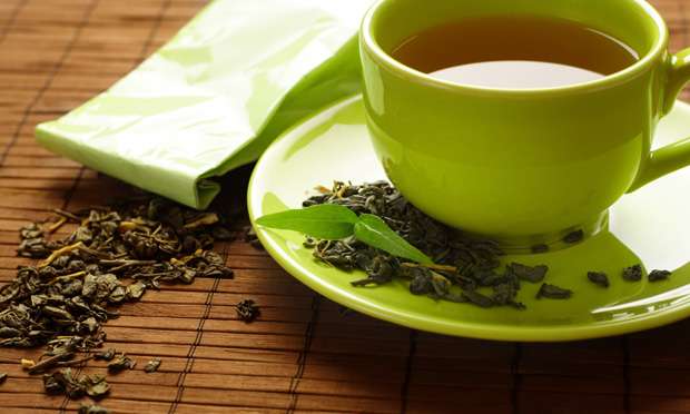 Chá verde seca barriga