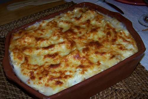 Lasanha de frango com creme de leite