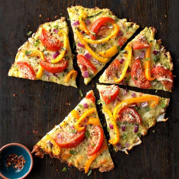 Pizza de massa de abobrinha