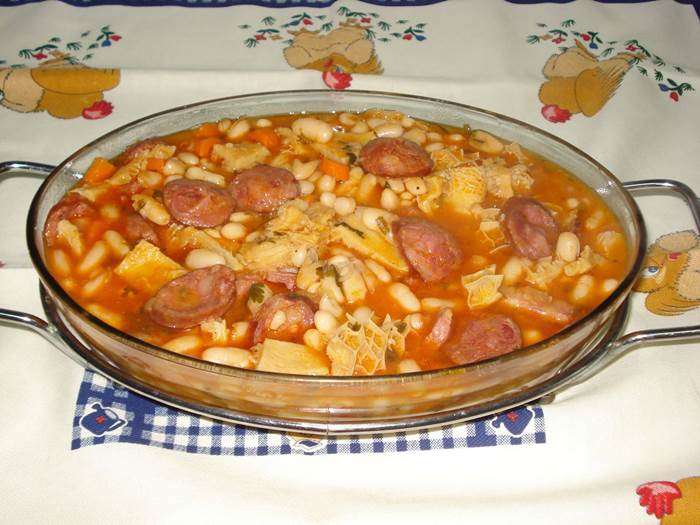 Receita de Dobrada com feijão branco fácill e Rápido