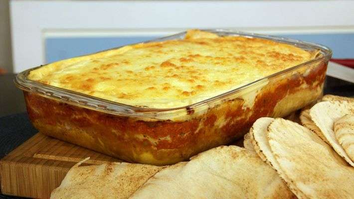 Receita de Lasanha de pão sírio