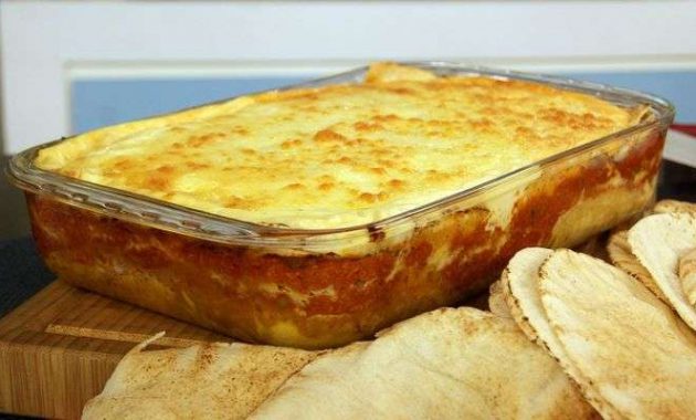 Receita de Lasanha de pão sírio