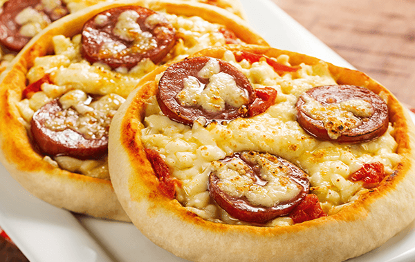Receita de Minipizza de Calabresa
