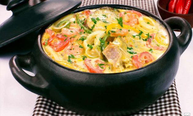 Receita de Moqueca de peixe com frutos do mar