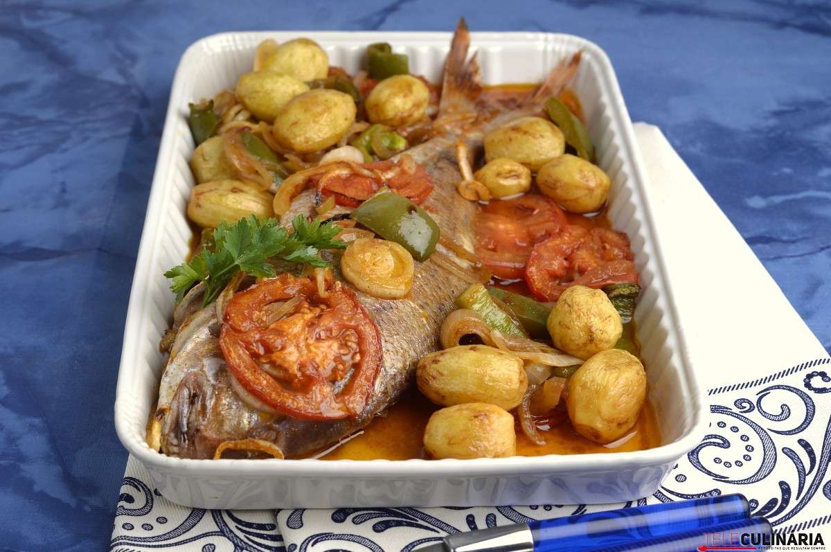 Receita de Peixe no forno à portuguesa