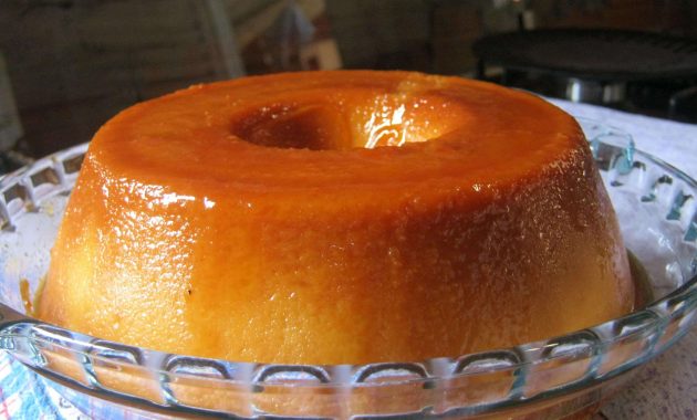 Receita de Pudim de pão de liquidificador