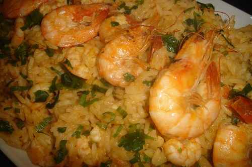 Receita de Virado de arroz com camarão