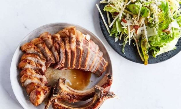 Almoço Low carb de Costela de Porco Com Aipo