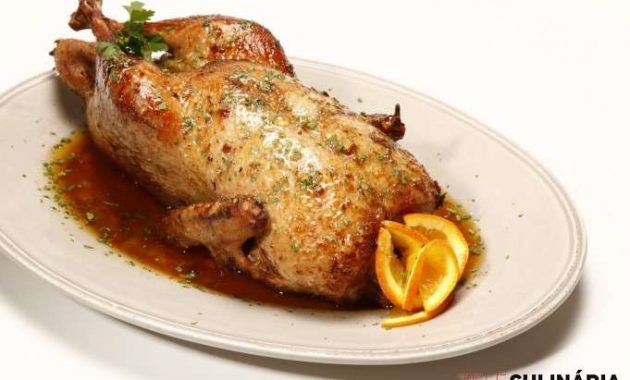 Pato corado com geleia de marmelo no Forno