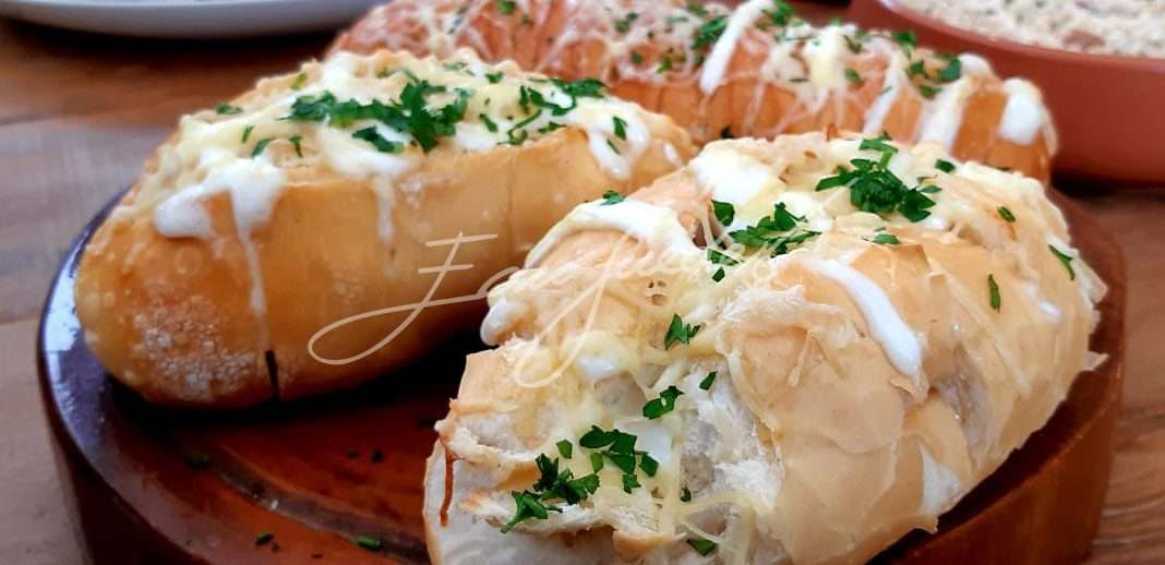 Receita de Edu Guedes de Pão de alho Delicioso