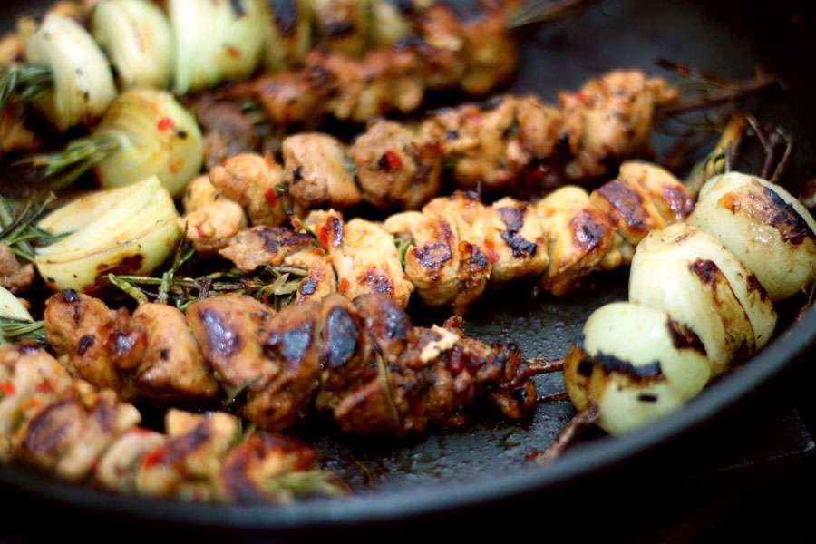 Receita de Espetinho de frigideira