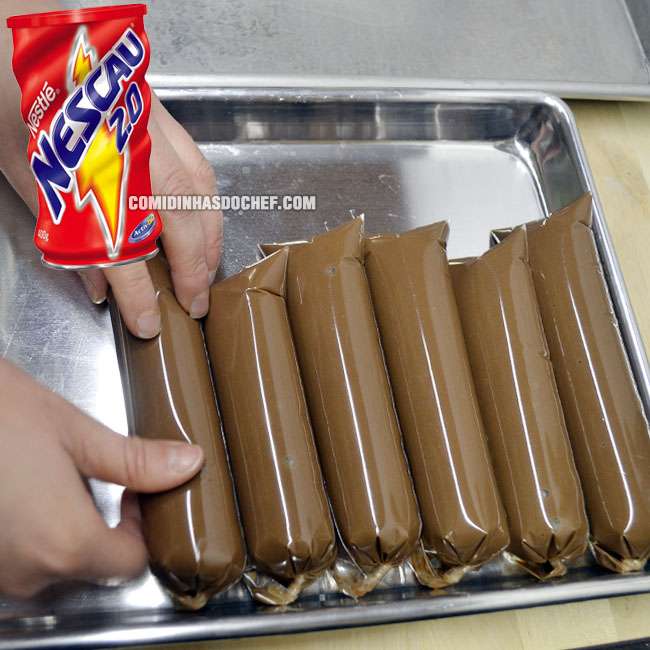 Receita de Sacolé de Chocolate com Nescau
