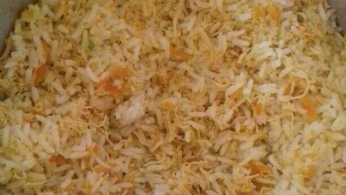 Receita de Arroz com cenoura e frango