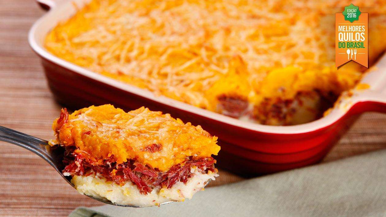 Receita de Escondidinho de Carne Seca com Abóbora