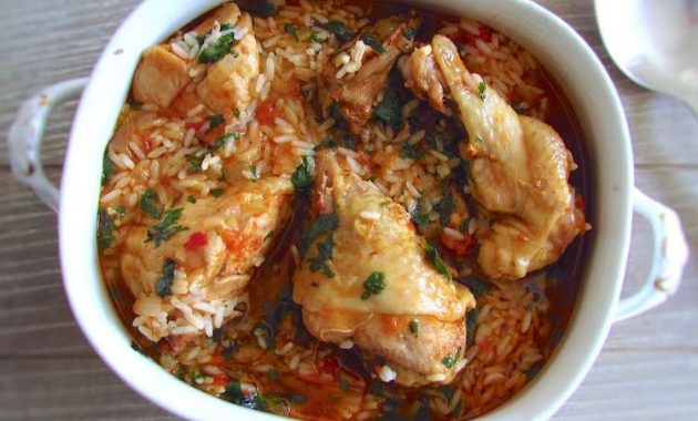 Receita de Frango guisado com arroz