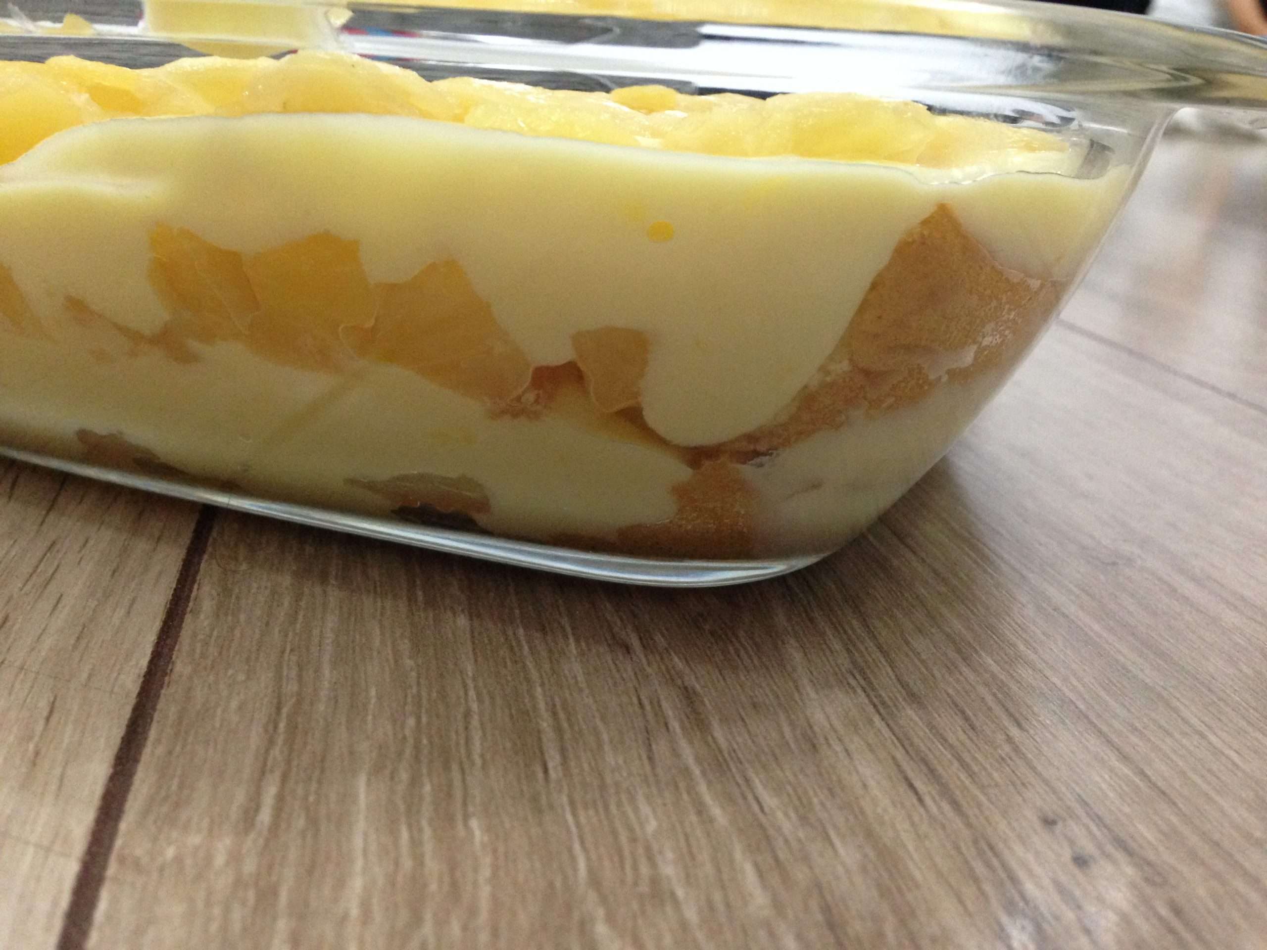 Receita de Gelado de abacaxi feito com Flan de Baunilha
