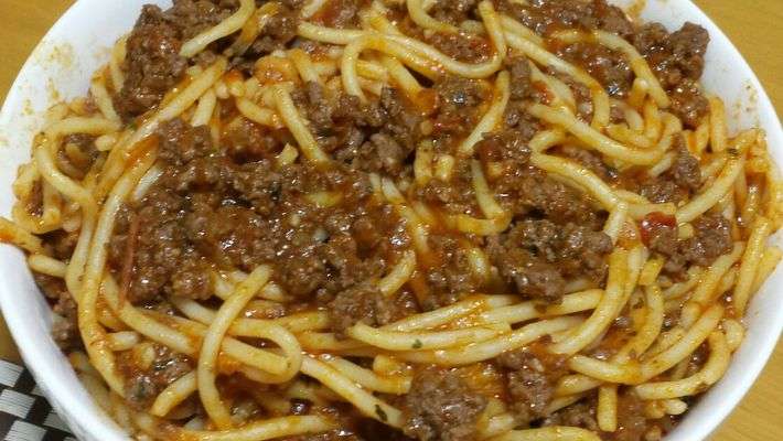 Receita de Macarrão com carne moída