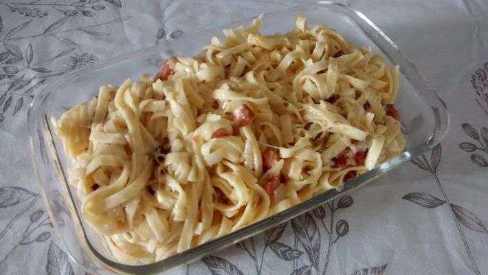Receita de Macarrão com queijo e bacon