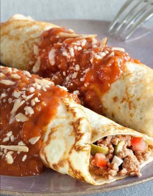 Receita de Panqueca de carne moída light