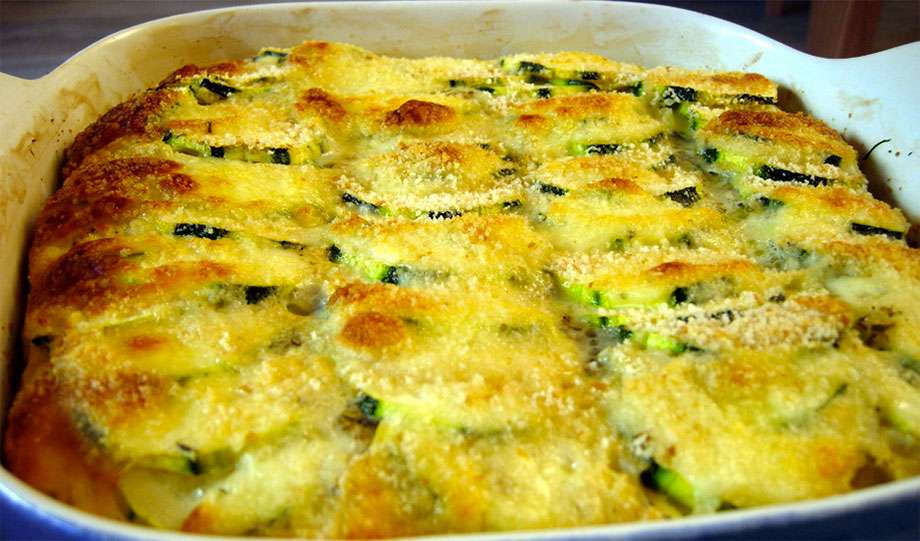 Receita de Abobrinhas Gratinadas à Brasileira