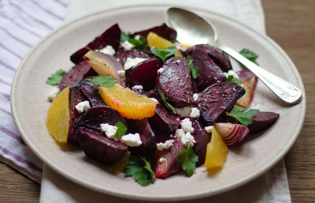 Receita de Salada de beterrabas assadas