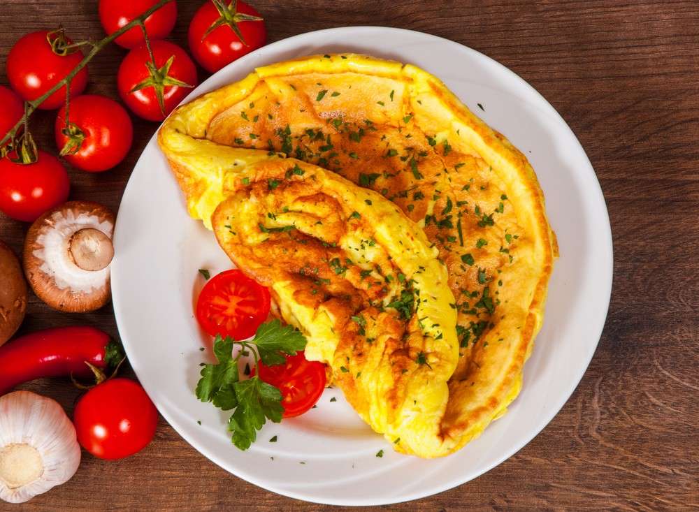 Receita de omelete low carb com couve