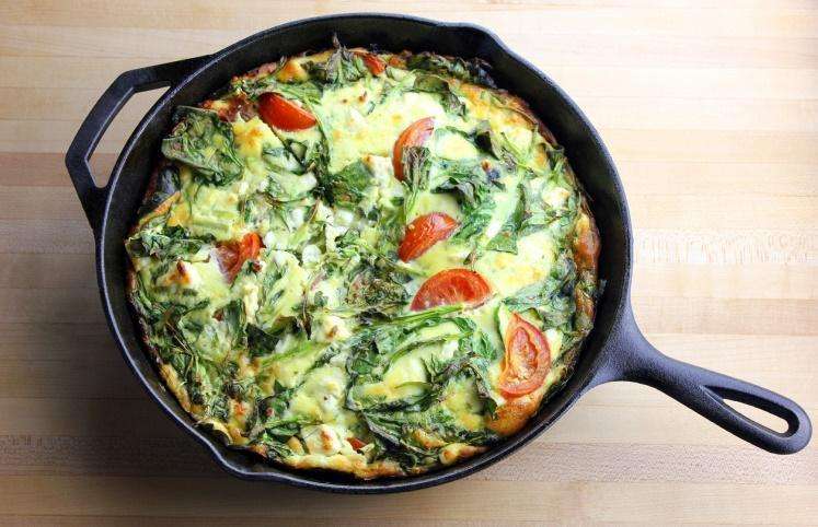 Receita de omelete low carb com espinafre