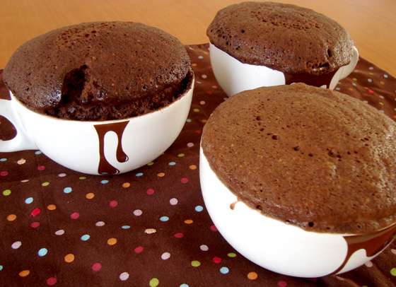 Receita de Bolo de chocolate no microondas