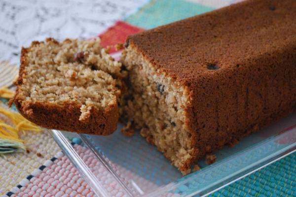 Receita de Bolo integral de banana e nozes