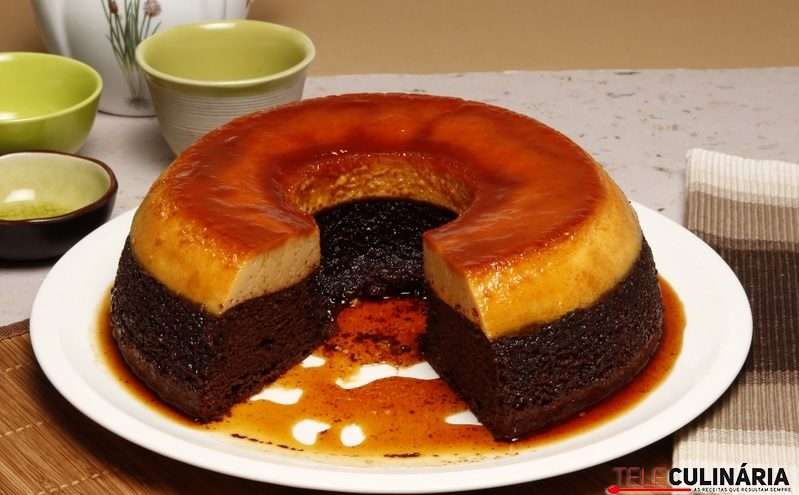 Receita de Bolo pudim de chocolate Tudo Gostoso