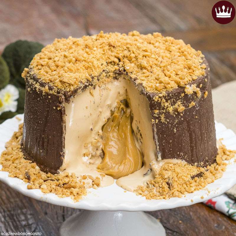 Receita de Bombom Gigante de Sorvete de Doce de Leite