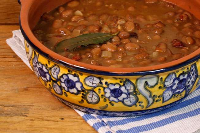 Receita de Feijão com bacon e tomate