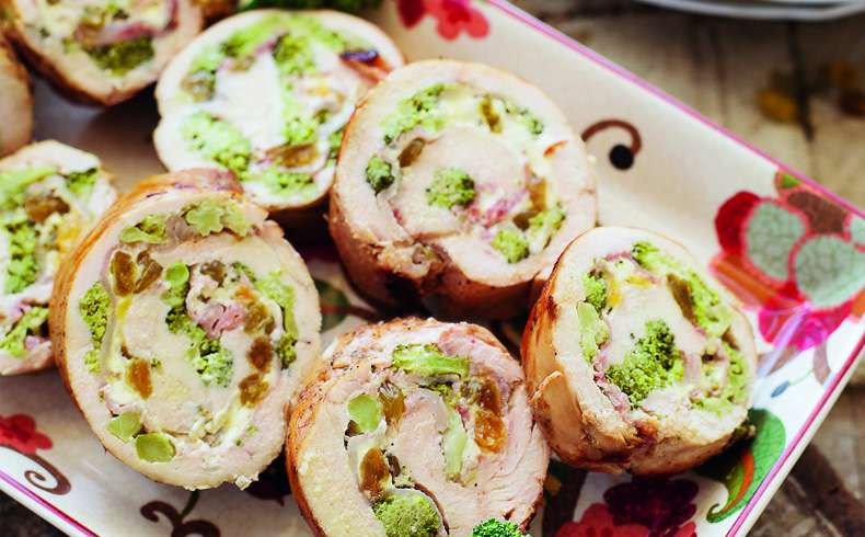Receita de Filé de frango recheado com brócolis, bacon e cream cheese