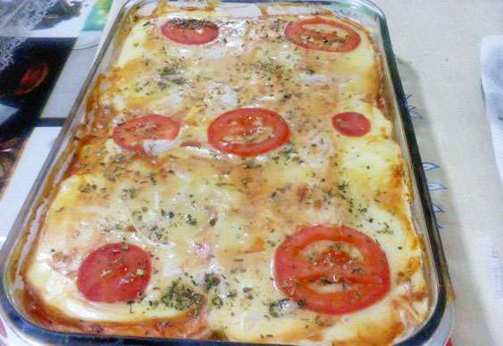 Receita de Lanche de Forno de Pão Fatiado