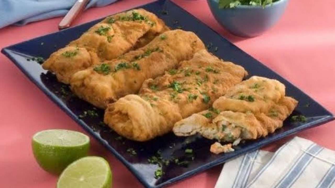 Receita de Peixe Merluza frito recheado