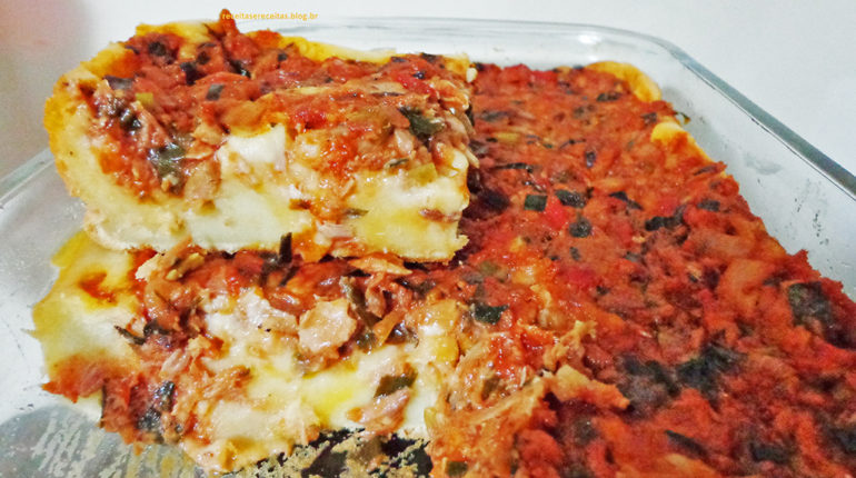 Receita de Pizza de Sardinha Saborosa 