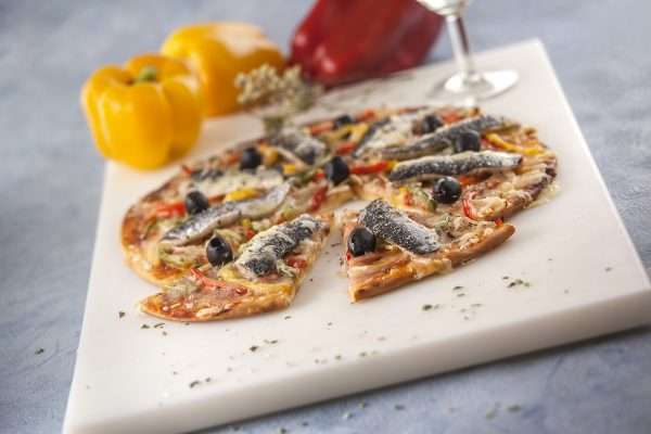 Receita de Pizza de sardinha e pimentos