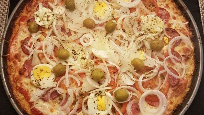 Receita de Pizza low carb couve-flor Saraiva