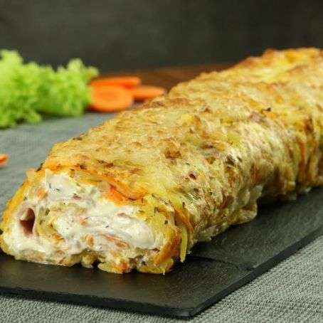 Receita de Rocambole de batata rosti