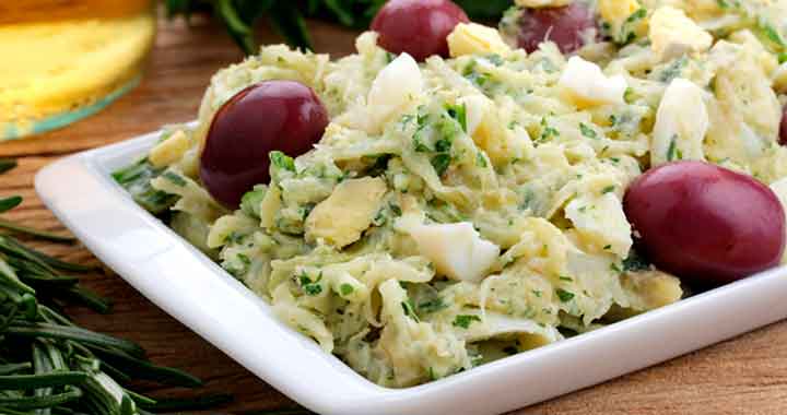 Receita de Salada de bacalhau e batatas para Almoço de domingo