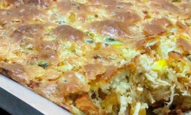 Receita de Torta de frango de liquidificador Fácil