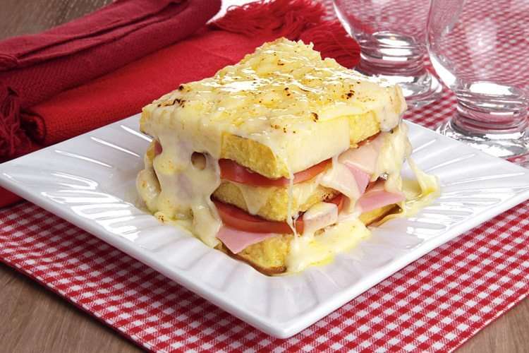 Receita de sanduíche de forno gratinado e Cremoso