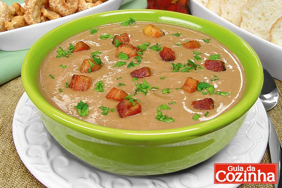 Receita deliciosa de Caldinho de feijão com bacon