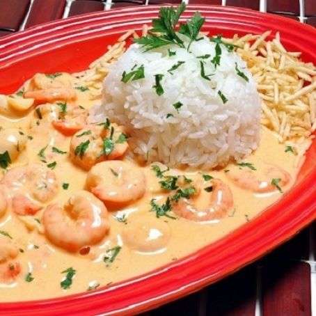 Receita para Almoço de Estrogonofe de camarão