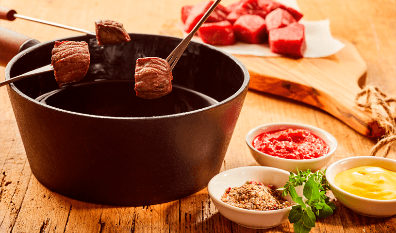 Receita de Fondue de Carne Fácil
