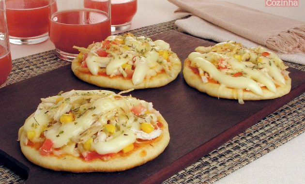Receita de Minipizza de frango com Catupiry