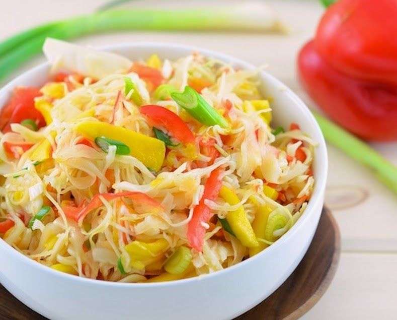Receita de Salada de Repolho com Maçã 