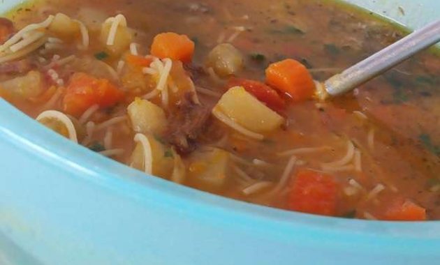 Receita de Sopa de Legumes com Carne Ana Maria Braga